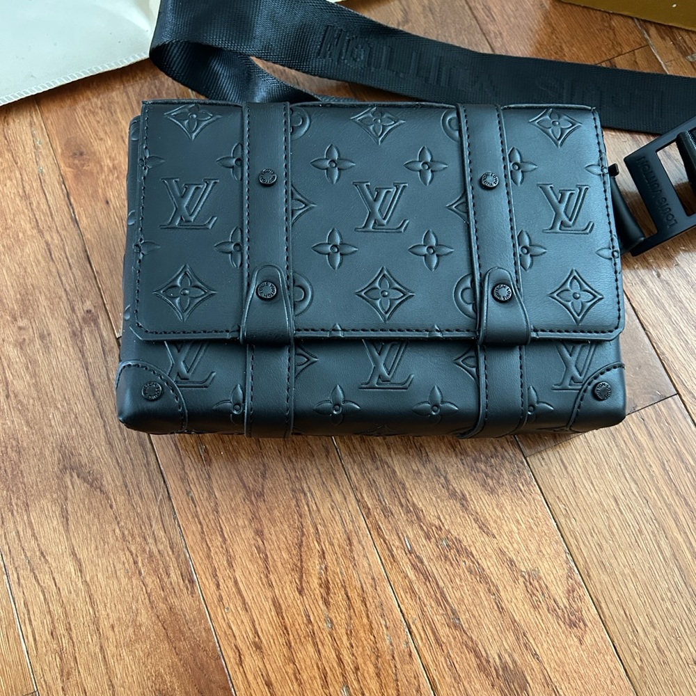 Louis Vuitton Black Monogram Embossed Crossbody Bag